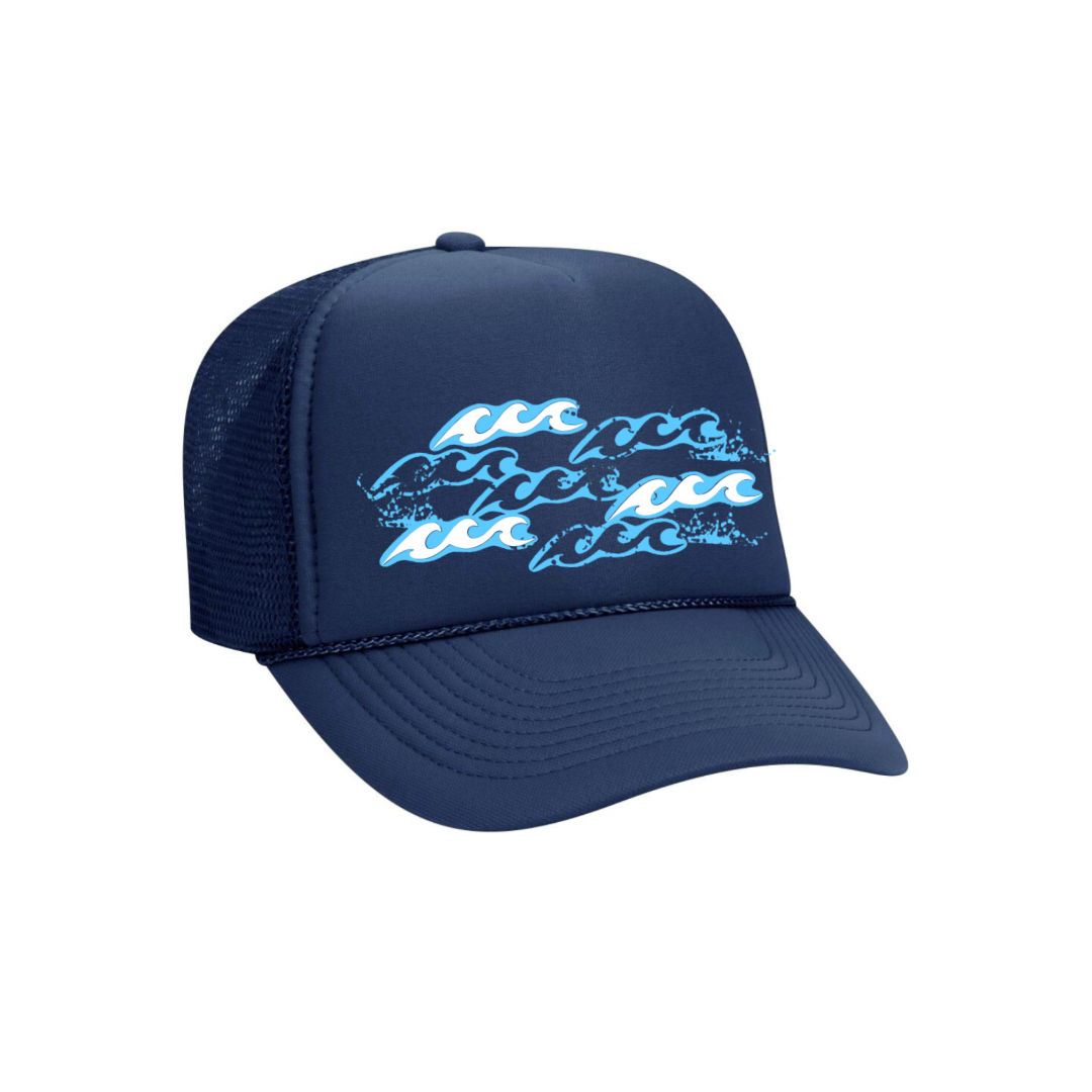 AWAV “Splash” Trucker Hat in Navy